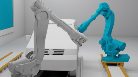 Rendering of MHD used in 7th axis robotic automotive application